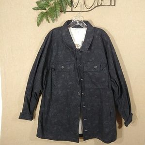 NWT Lularoe jacket floral black/gray 3XL